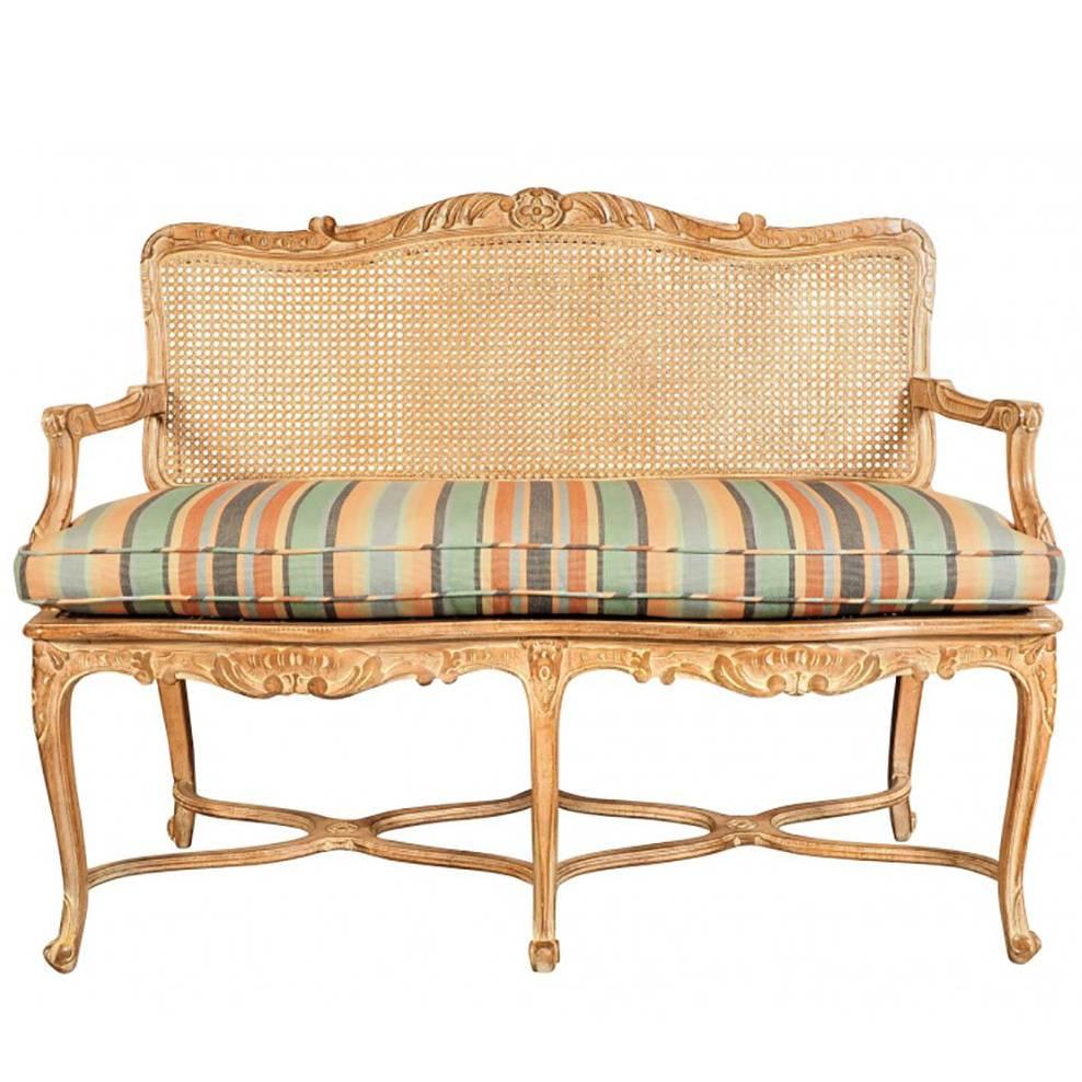 Country French Caned Settee