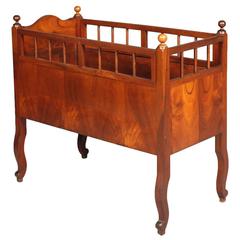 19th Century Cradle Baby Cot in Walnut 7