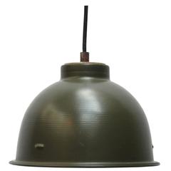 Green Metal Vintage Industrial Pendant Light