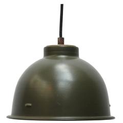 Green Metal Vintage Industrial Pendant Light 