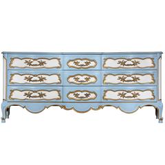 Vintage Karges Blue and White French Style Dresser