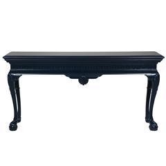Navy Chippendale-Style Console Table