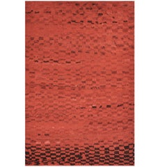 Handwoven Wool Red Vintage Turkish Rug from the 70s
