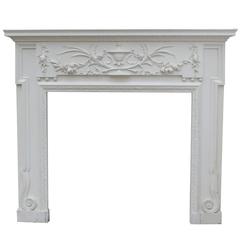 Painted Pine and Composition Fire Surround, circa 1900
