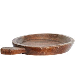 Early 20th Century Hand-Carved Wooden Bowl from Indonesia