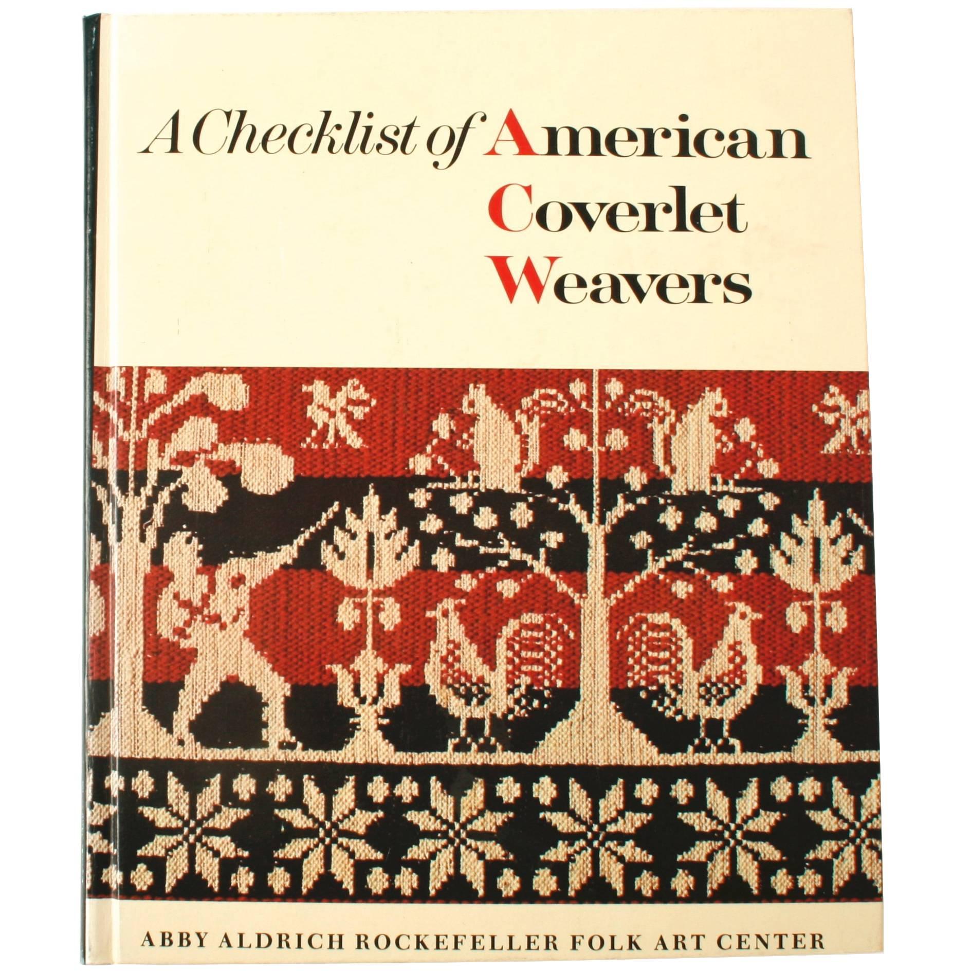 "A Checklist of American Coverlet Weavers" Book by John Heisey For Sale