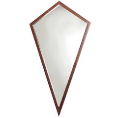 Contemporary Walnuss "Diamond Mirror" von Alex Drew & No One