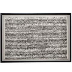 Pair of Framed Late 19th Century Handwritten Prayers on Rice Paper 6
