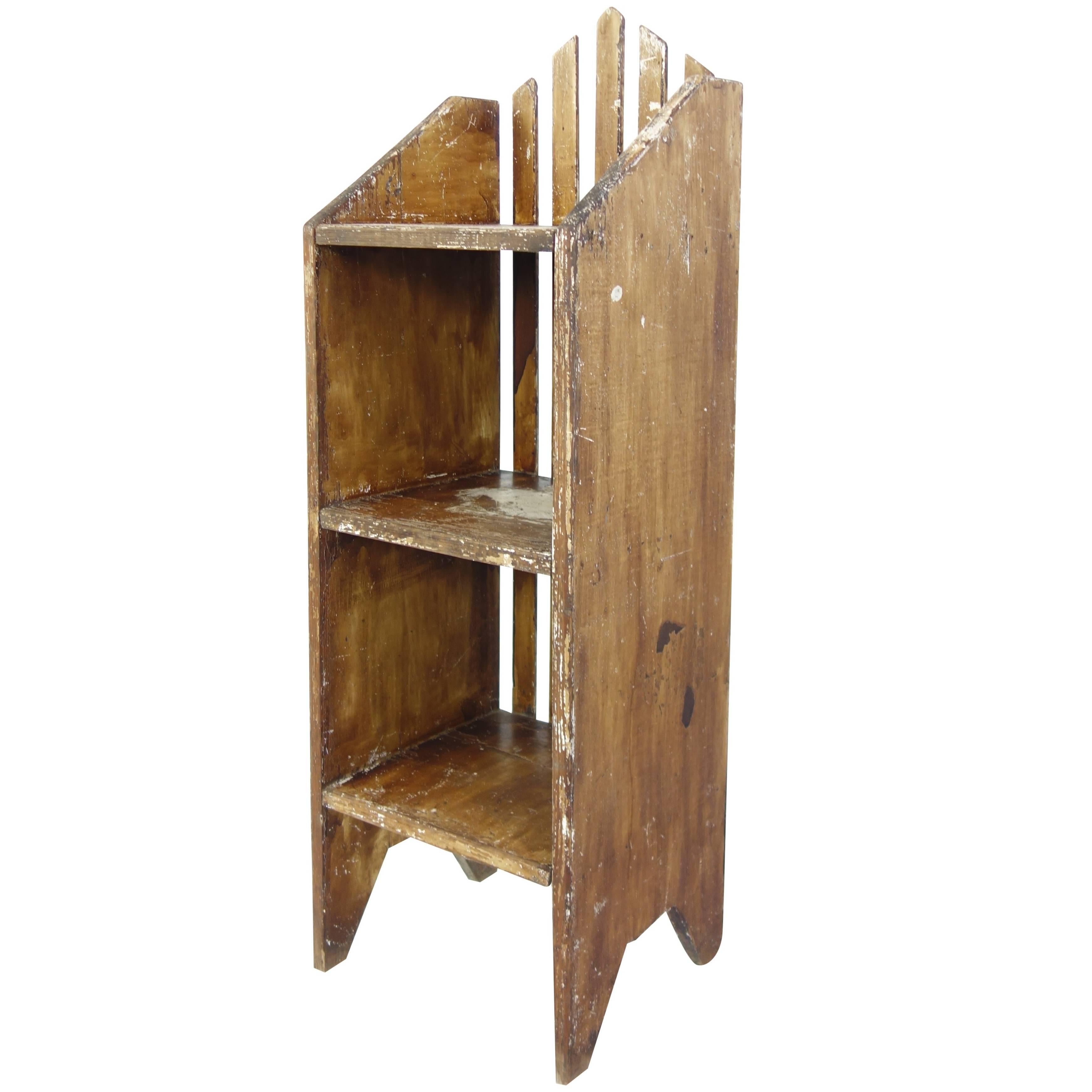 Primitive Painted Three-Tier Shelf For Sale