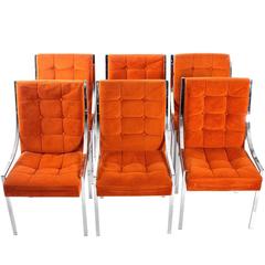 Milo Boughman Style Chrome Dining Chairs 12