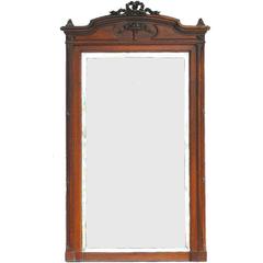 Antique French Louis XVI Mirror Full Length or Overmantel, 19th Century