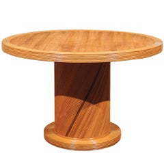 Elegant Circular Center or Dining Table by Bielecky Brothers