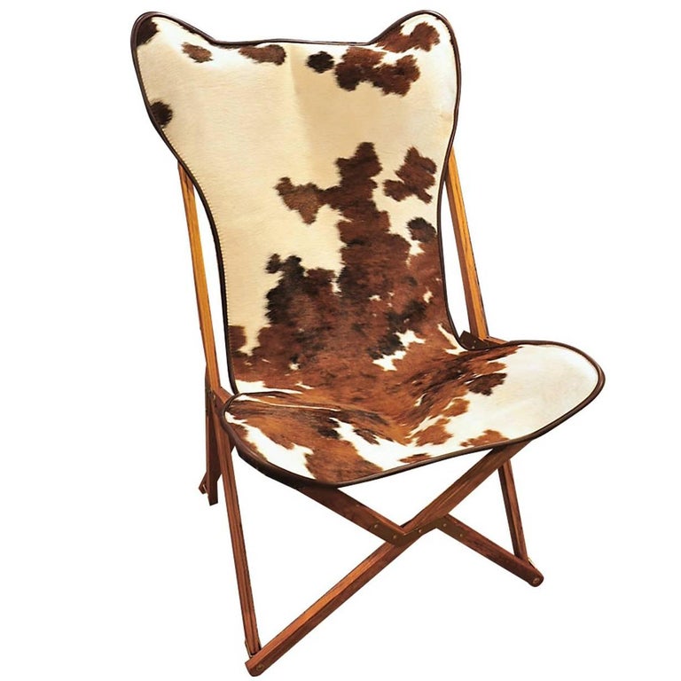 Cowhide Tripolina Armchair For Sale