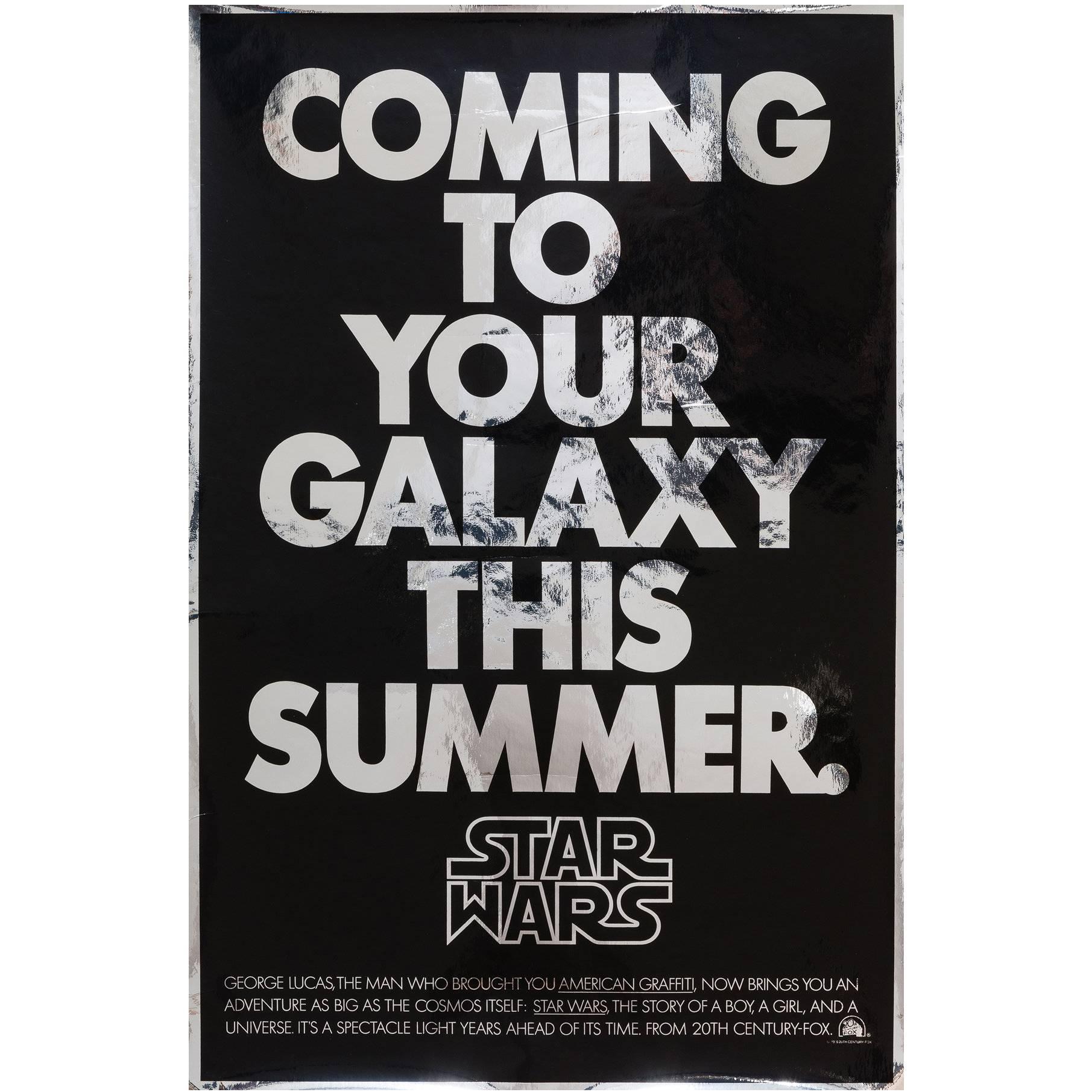 Star Wars Original Us Film Poster, Advanced 1977