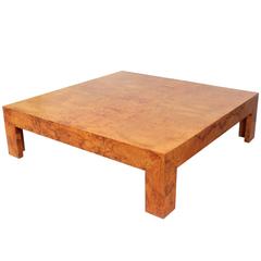 Large-Scale Burl Wood Coffee Table by Milo Baughman