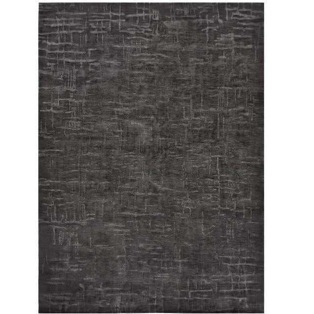 Zen Collection Silver Rug For Sale at 1stDibs