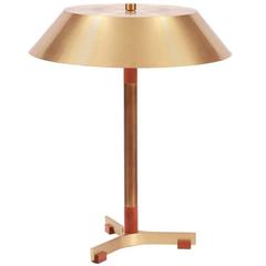 Jo Hammerborg for Fog & Mørup Brass and Teak Table Lamp 9