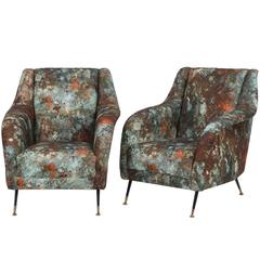Rare Pair of Carlo di Carli Designed Italian Armchairs, 1950s 2