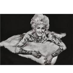 Antique 1950s Photographic Artwork Tattoo Figure