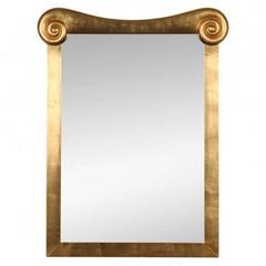 Custom Carved Wood with Gold Leaf Hollywood Regency Mirror