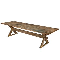 Antique Large Pine Refectory Table