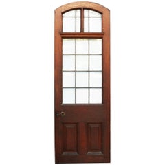 Antique Edwardian Arched Oak Exterior Doors, circa 1900