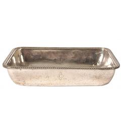 Reed & Barton Hotel Silver Engraved Tray with Carlyle Hotel Logo