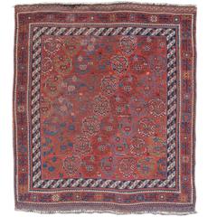 Late 19th Century Red Paisley Afshar Rug
