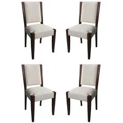 Set of Four Mahogany Chairs by Andre Sornay 12