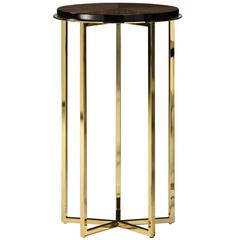 Stunning Round Coffee Table with an Elegant Gold Finish 9