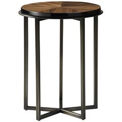Minimalist Round Coffee Table with a Fine Wood Top 3