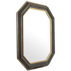 Black Vintage Mirror in Antique Gold Finish 8