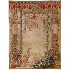 18th Century French Beauvais Tapestry, "Scapin and the Bathers"