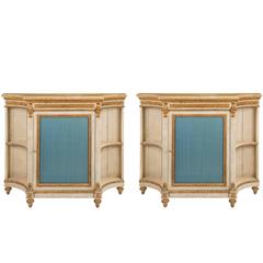 Italian 19th Century Louis XVI St. Patinated and Giltwood Cabinets 3