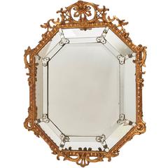 Octagonal Napoleon III Giltwood Mirror, French, circa 1880 5