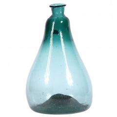 15.-16. Jahrhundert Europäische birnenförmige große grüne Glasflasche