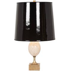 Charles Et Cie Ostrich Egg Table Lamp, French, 1970s