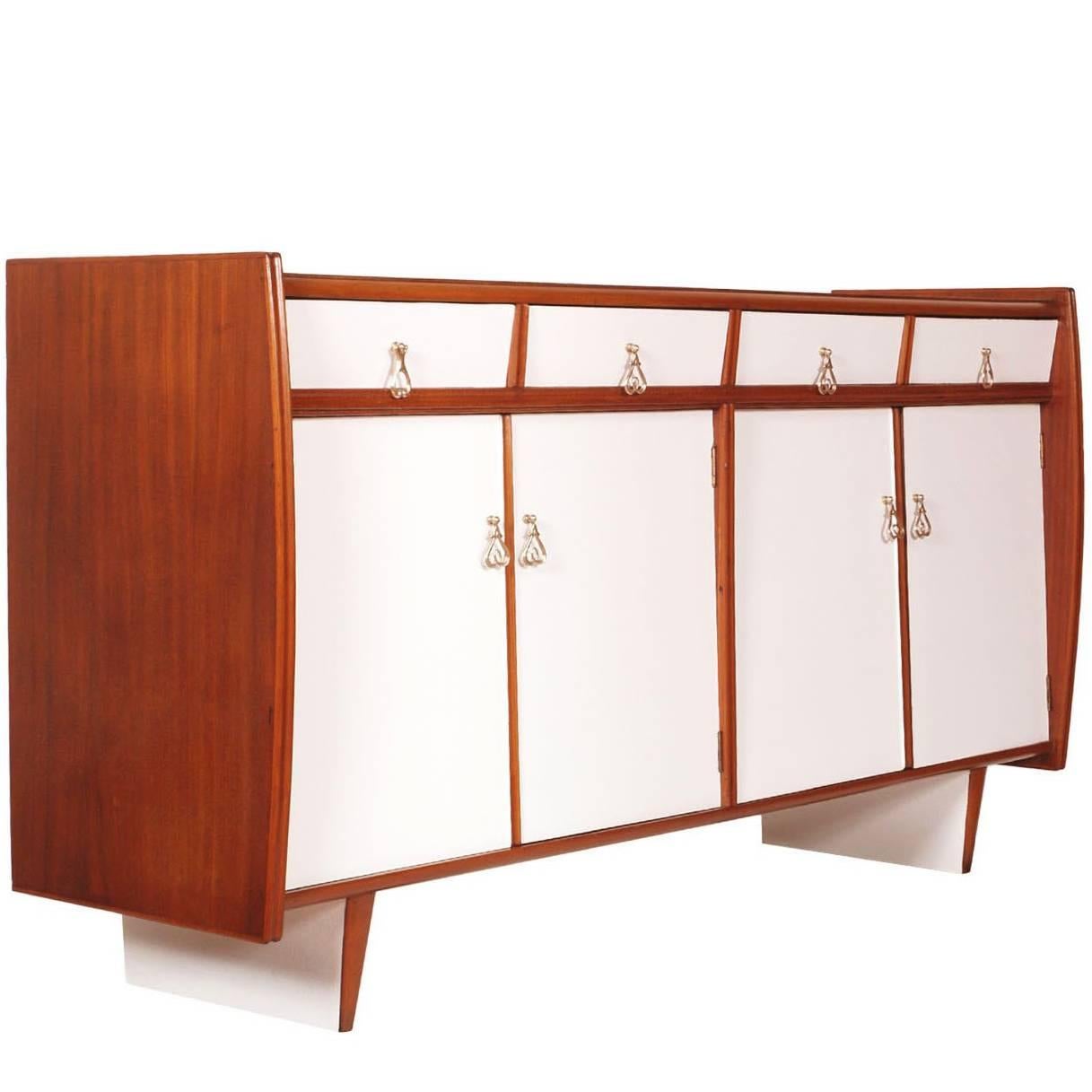 Moderne italienische Credenza aus der Jahrhundertmitte Rationalistischer Stil Franco Albini Manier im Angebot