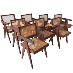 Exceptional Set of Eight Sissoo Rosewood Armchairs by Pierre Jeanneret 8