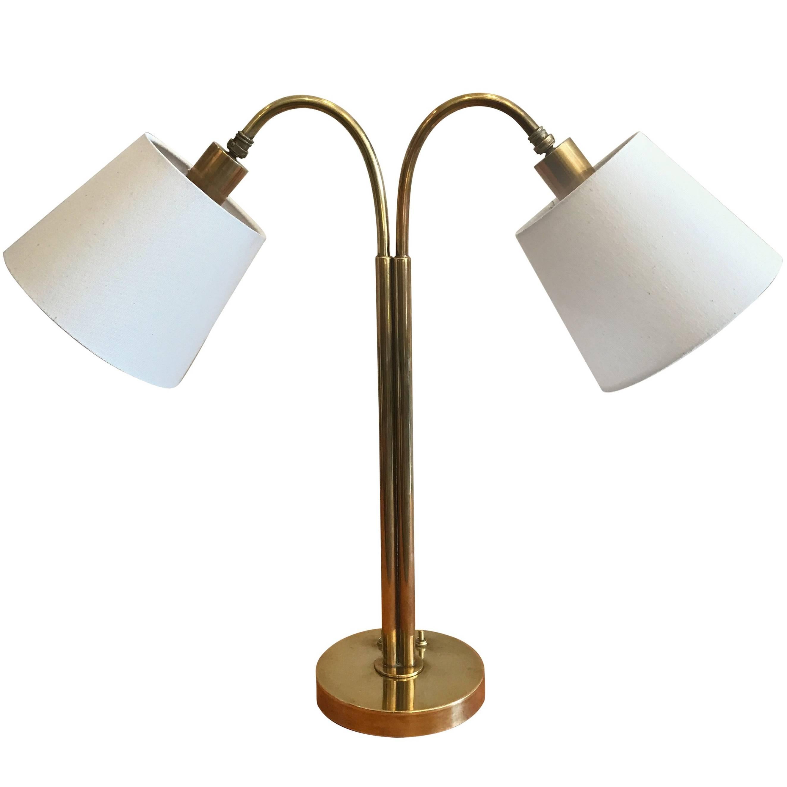 Handmade Brass Table Lamp by Norman Grag California Design For Sale