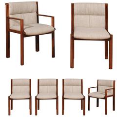 Exceptionally Rare Set of Six Dining Chairs by Saladino for Baker, circa 1985 12