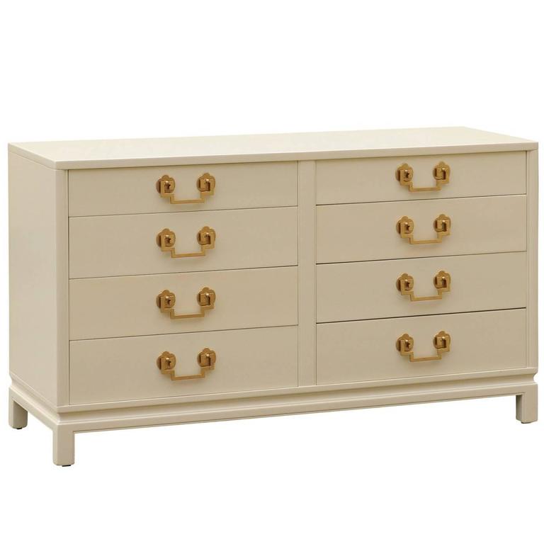 Stellar Red Landstrom Eight Drawer Chest In Cream Lacquer For Stellar Red Landstrom Eight Drawer Chest In Cream Lacquer For