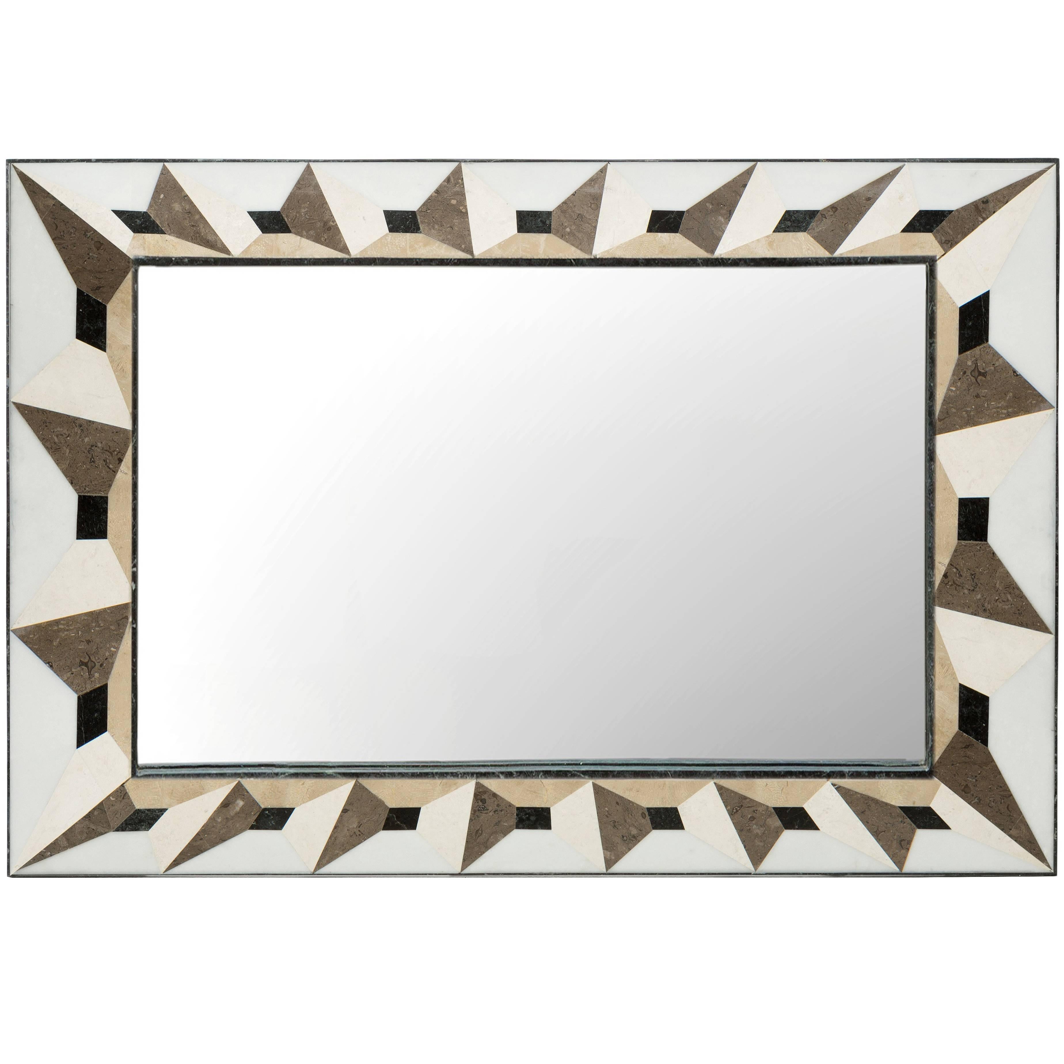 Love Mirror Frame in Marble Marquetry/Small Frame For Sale at