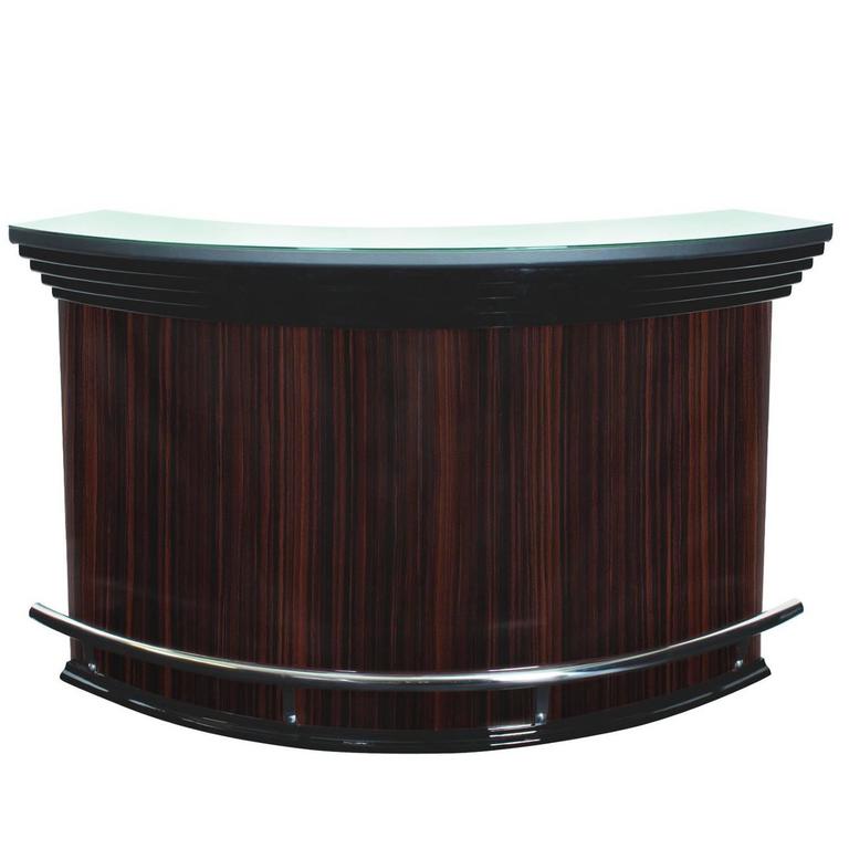 Art Deco Half Moon Bar Made Of Macar At 1stdibs Art Deco Half Moon Bar Made Of Macar For