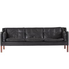 Leather Sofa by Børge Mogensen