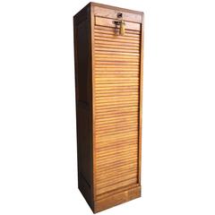 Used Haberdashery Cabinet Cupboard Tambour Mid-Century Chest Golden Oak