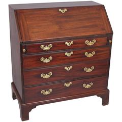 Early George III Period Mahogany Bureau