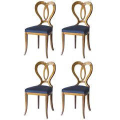 Set of Four Stunning 'Sedi Vener' Biedermeier Seats 5
