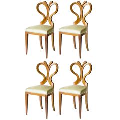 Set of Four Exquisite 'Tulip' Biedermeier Seats 4