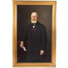 Antique Victorian Portrait George Everitt of Knowle Hall, 1893